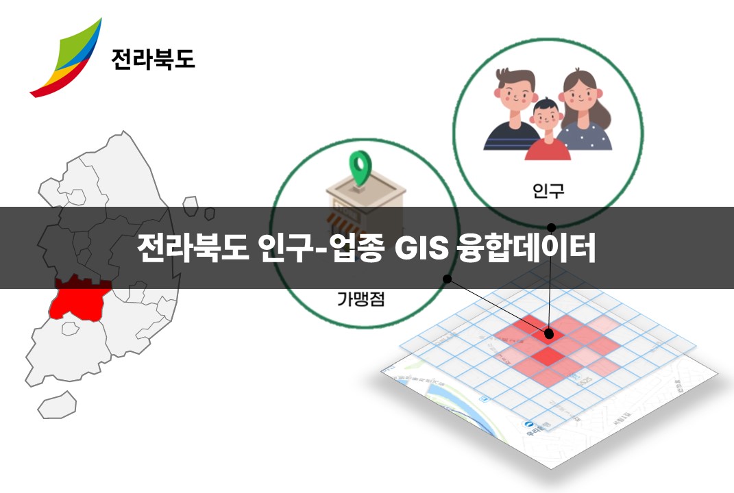 '전라북도 인구-업종 GIS 융합데이터'상품 썸네일 이미지