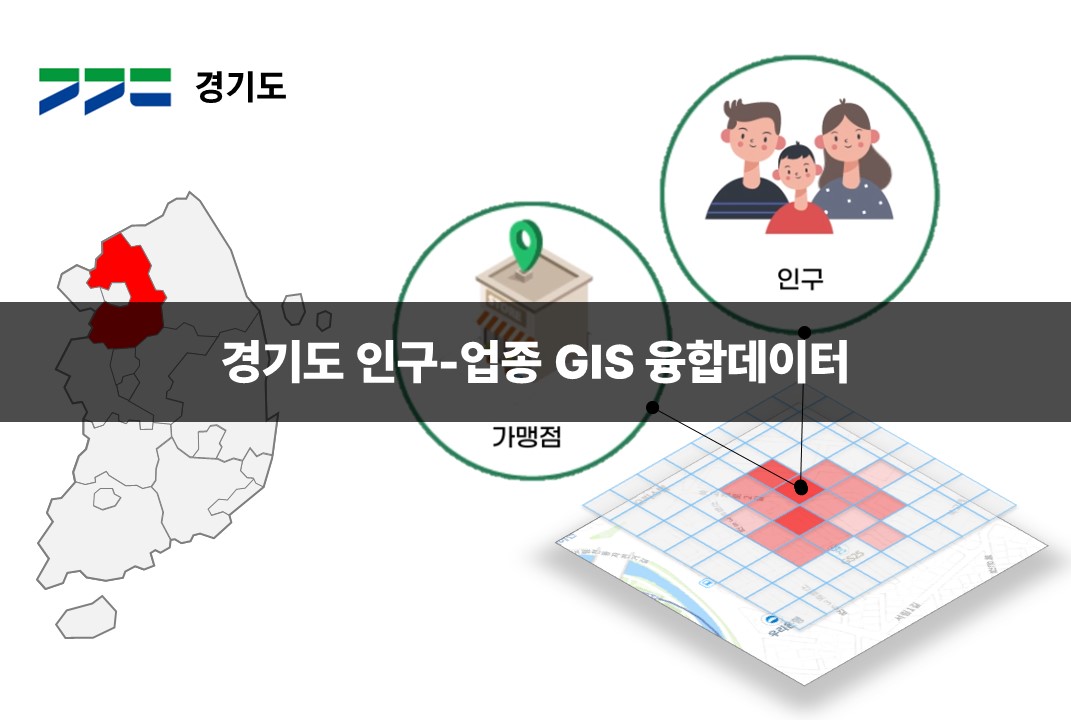 '경기도 인구-업종 GIS 융합데이터'상품 썸네일 이미지